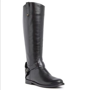 Tory Burch Colton Leather Riding Knee High Black Boots NWT